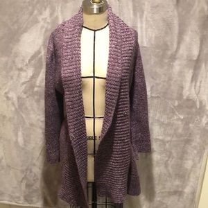 Long knitted cardigan